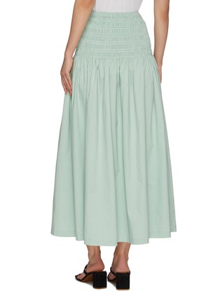 Back View - Click To Enlarge - STAUD - 'Sunday' Ruffle Pleat Waist A-line Midi Skirt
