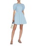 Figure View - Click To Enlarge - STAUD - 'Alix' Open Back Puff Sleeves Mini Dress
