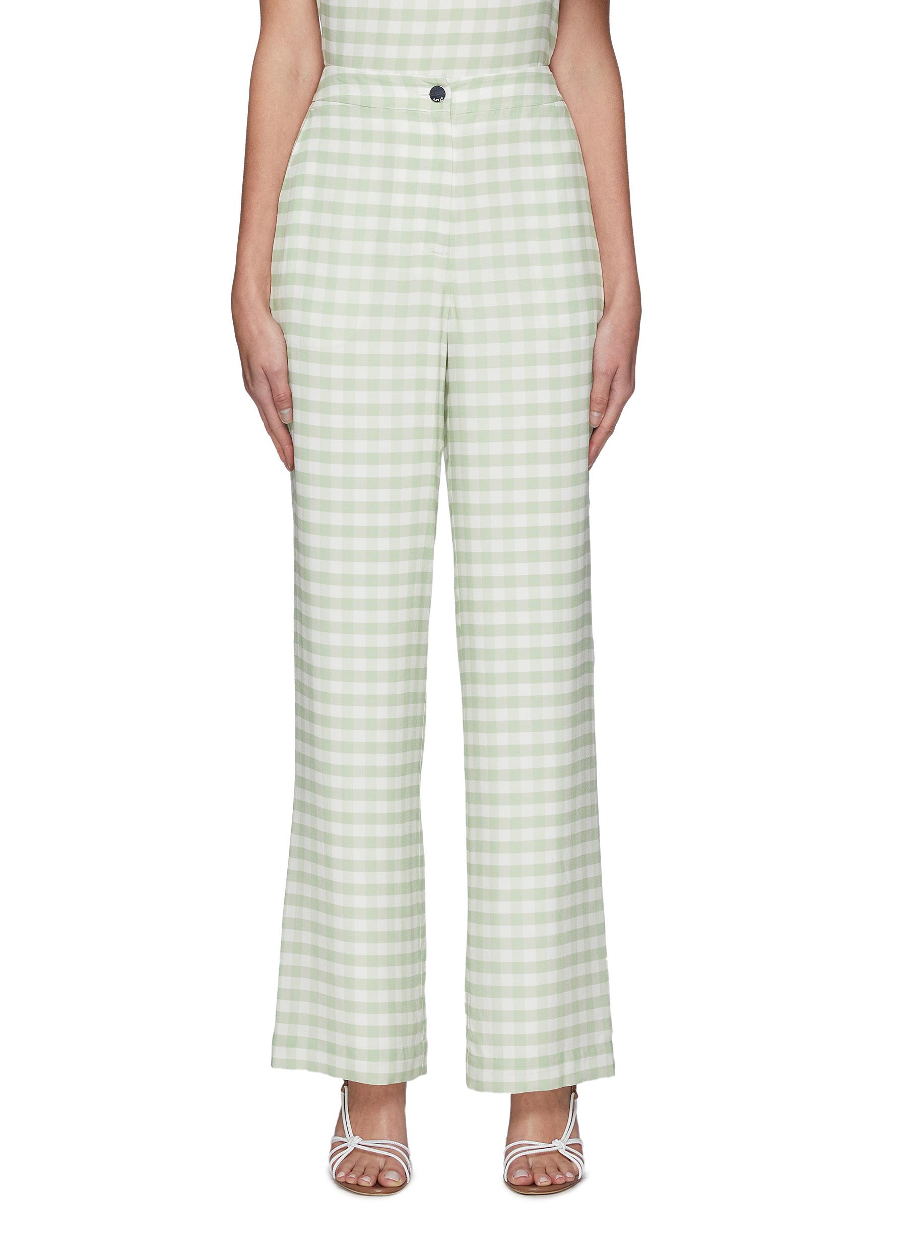 Pastel gingham pants clearance