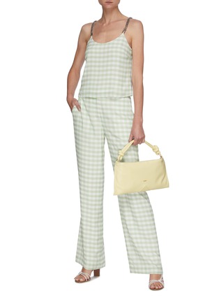 Figure View - Click To Enlarge - STAUD - 'COSTELLO' Gingham Straight Leg Pants