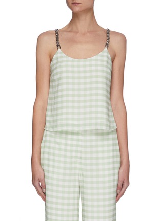 Main View - Click To Enlarge - STAUD - CAROLE' Chain Strap Gingham Top