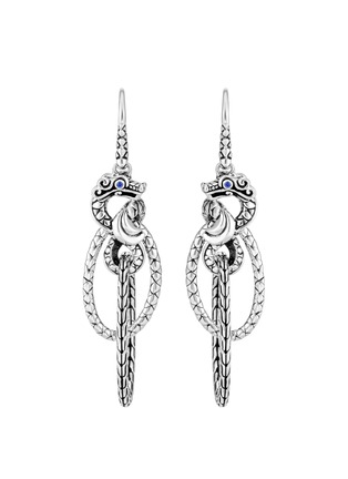 Main View - Click To Enlarge - JOHN HARDY - Legends Naga' sapphire sterling silver earrings