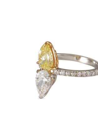 Detail View - Click To Enlarge - PALAIS ROYAL - Yellow and white diamond platinum ring
