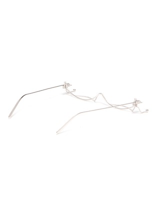 Figure View - Click To Enlarge - YVMIN - 'ElectronicGirl' zirconia tassel jewellery glasses