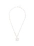 Main View - Click To Enlarge - YVMIN - 'Ripple' square liquified zirconia pendant necklace