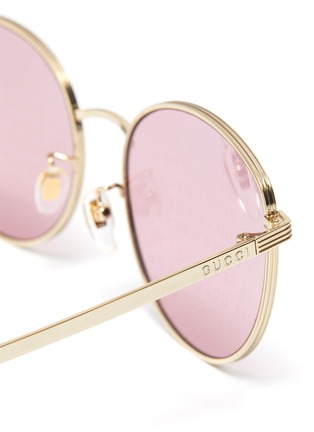 Detail View - Click To Enlarge - GUCCI - Metal D-Frame logo motif lens cateye sunglasses