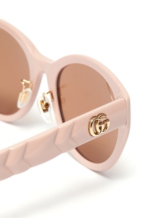 Detail View - Click To Enlarge - GUCCI - GG Marmont Matelasse acetate frame sungalsses