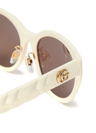 Detail View - Click To Enlarge - GUCCI - GG Marmont Matelasse acetate frame sungalsses