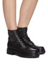 Figure View - Click To Enlarge - GIANVITO ROSSI - Leather combat boots