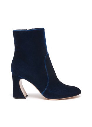 Main View - Click To Enlarge - GIANVITO ROSSI - Flare heel suede boots