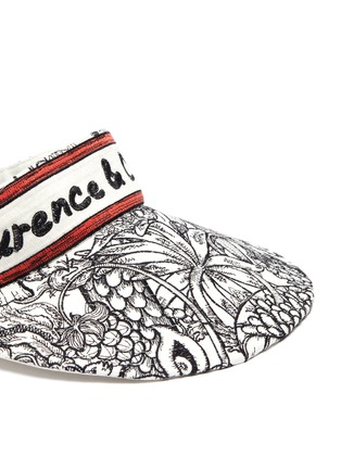 Detail View - Click To Enlarge - LAURENCE & CHICO - 'Van Dusen' botanical embroidered visor