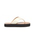 Main View - Click To Enlarge - ATP ATELIER - Melitto' Square Toe Platform Leather Thong Sandals