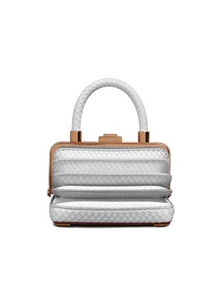 Main View - Click To Enlarge - GABRIELA HEARST - 'DIANA' Accordion frame Snakeskin leather Bag