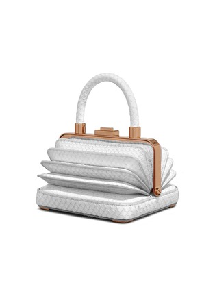 Figure View - Click To Enlarge - GABRIELA HEARST - 'DIANA' Accordion frame Snakeskin leather Bag