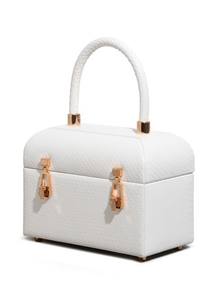Figure View - Click To Enlarge - GABRIELA HEARST - 'Patsy' snakeskin leather box bag