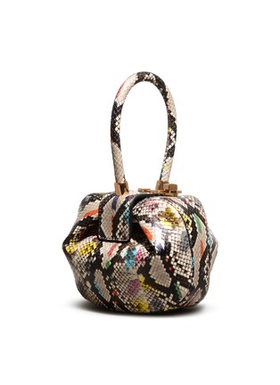 Figure View - Click To Enlarge - GABRIELA HEARST - 'Demi' snakeskin leather dumpling bag