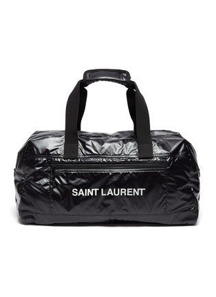 Main View - Click To Enlarge - SAINT LAURENT - Logo print nylon duffle bag