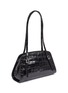 Detail View - Click To Enlarge - BY FAR - 'Lora' Croc Embossed Top Handle Leather Shoulder Bag