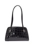 Main View - Click To Enlarge - BY FAR - 'Lora' Croc Embossed Top Handle Leather Shoulder Bag