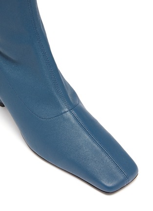 Detail View - Click To Enlarge - BY FAR - 'Audrey' Square Toe Stretch Leather Ankle Boots