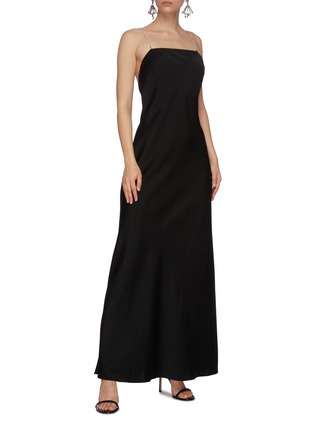 Figure View - Click To Enlarge - RACIL - 'CHERINE' Crystal Embellished Spaghetti Strap Maxi Dress