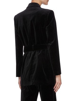 Back View - Click To Enlarge - RACIL - Farrah' belted velvet blazer