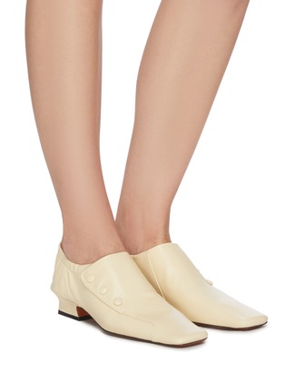 Figure View - Click To Enlarge - MANU ATELIER - Duck' buttoned square toe loafers
