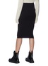 Back View - Click To Enlarge - HELMUT LANG - Cut-out waist seamless midi skirt