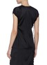 Back View - Click To Enlarge - HELMUT LANG - Ruch Sleeve Silk Blend Top