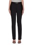 Main View - Click To Enlarge - HELMUT LANG - Leather Combo Wool Pants