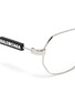 Detail View - Click To Enlarge - BALENCIAGA - Hexagonal metal frame optical glasses