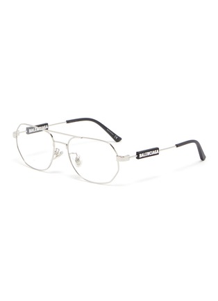 Main View - Click To Enlarge - BALENCIAGA - Hexagonal metal frame optical glasses