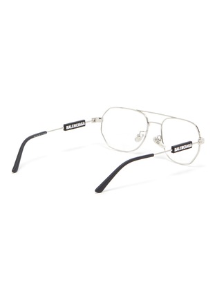 Figure View - Click To Enlarge - BALENCIAGA - Hexagonal metal frame optical glasses