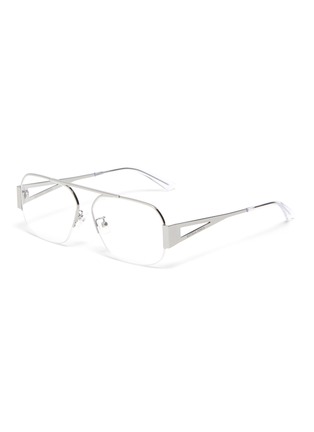 Main View - Click To Enlarge - BOTTEGA VENETA - Half metal frame optical glasses
