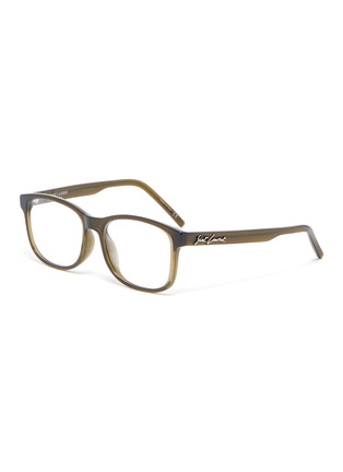 Main View - Click To Enlarge - SAINT LAURENT - Logo plaque smoked acetate frame optical glasses