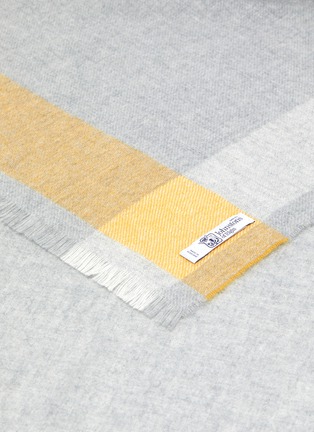 Detail View - Click To Enlarge - JOHNSTONS OF ELGIN - Contrast Border Light Cashmere Stole