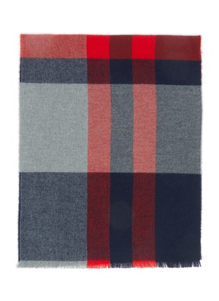 Detail View - Click To Enlarge - JOHNSTONS OF ELGIN - Explode Check Merino Wool Scarf