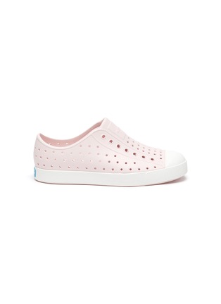 Main View - Click To Enlarge - NATIVE  - 'Jefferson' Perforated Colourblock Junior Slip-on Sneakers