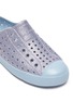 Detail View - Click To Enlarge - NATIVE  - 'Jefferson' Perforated Shimmer Kids Slip-on Sneakers