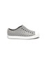 Main View - Click To Enlarge - NATIVE  - 'Jefferson' Perforated Colourblock Kids Slip-on Sneakers