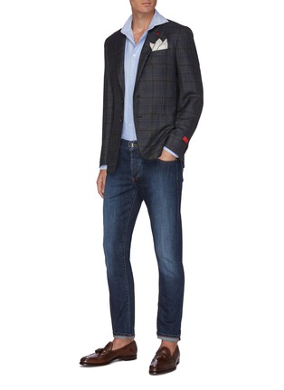 Figure View - Click To Enlarge - ISAIA - Slim fit mid wash jeans