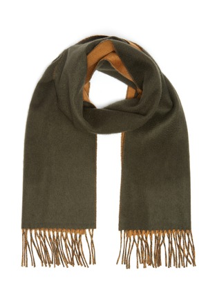 Main View - Click To Enlarge - JOHNSTONS OF ELGIN - Contrast Reversible Cashmere Scarf