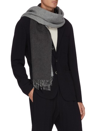 Figure View - Click To Enlarge - JOHNSTONS OF ELGIN - Contrast Reversible Cashmere Scarf