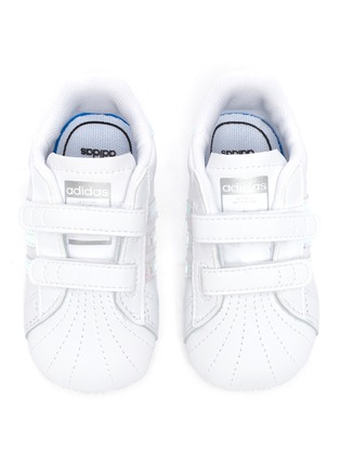 Figure View - Click To Enlarge - ADIDAS - 'Superstar' Iridescent Stripes Double Velcro Infant Crib Shoes