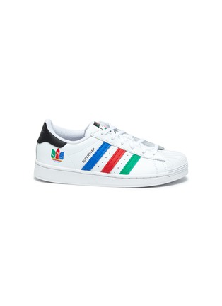 Main View - Click To Enlarge - ADIDAS - Superstar' Trefoil Motif Lace Up Kids Sneakers