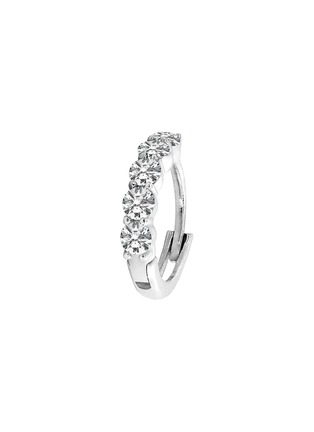 Detail View - Click To Enlarge - GENTLE DIAMONDS - Celia' lab grown diamond 9k white gold single hoop earring