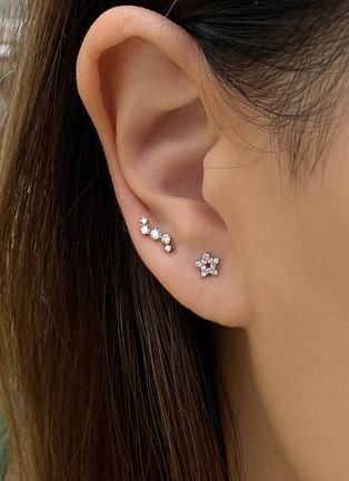 Detail View - Click To Enlarge - GENTLE DIAMONDS - Sami' lab grown diamond 9k gold single stud earring