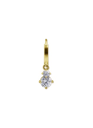Main View - Click To Enlarge - GENTLE DIAMONDS - Larissa' lab grown diamond 9k gold single hoop earring