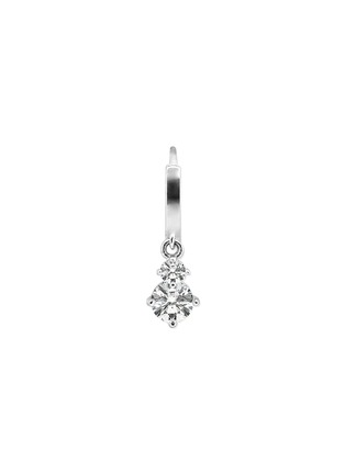 Main View - Click To Enlarge - GENTLE DIAMONDS - Larissa' lab grown diamond 9k white gold single hoop earring