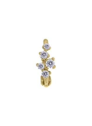 Main View - Click To Enlarge - GENTLE DIAMONDS - Miki' lab grown diamond 9k gold single hoop earring